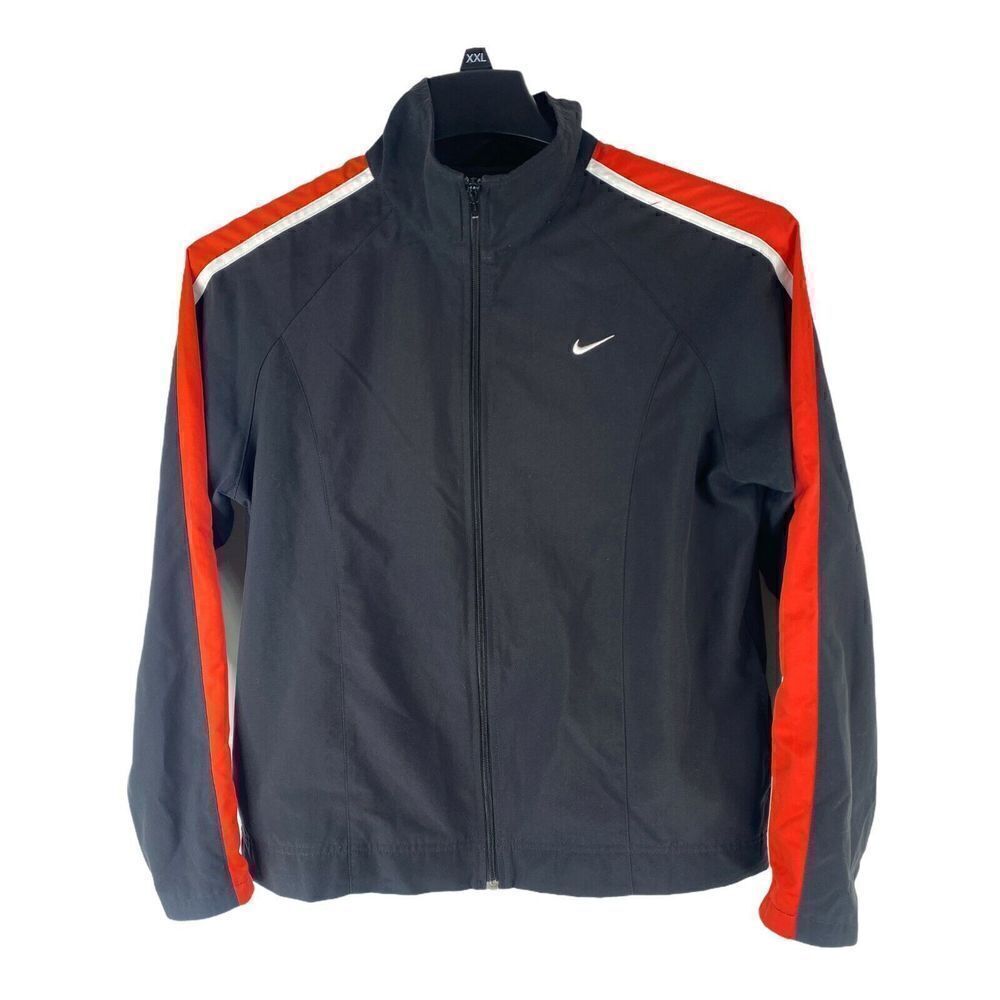 Nike Kids Youth S 4-6 Black Long Sleeve Full Zip Up Active Wear Jacket Athletic